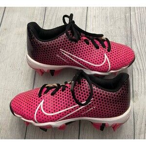 Pink Nike Girl Softball Cleats Shoes, Size Youth 2.5